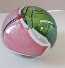 Load image into Gallery viewer, MAGNUM SIZE. Vintage 1990s AMERICAN STUDIO / ART GLASS Paperweight by James R Wilbat. Etched Signature
