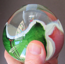 Load image into Gallery viewer, MAGNUM SIZE. Vintage 1990s AMERICAN STUDIO / ART GLASS Paperweight by James R Wilbat. Etched Signature
