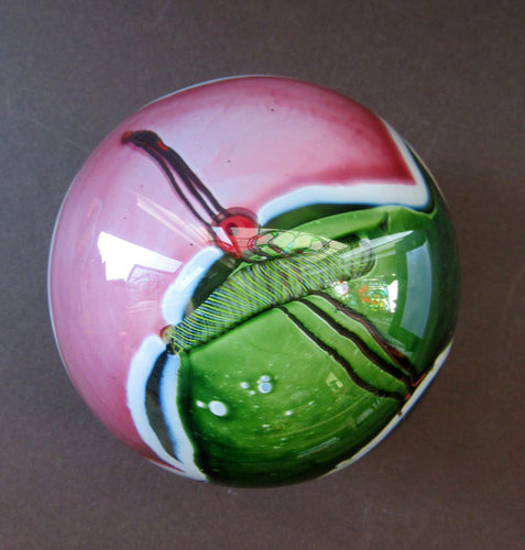 American Studio Glass  1990s Paperweight by James Wilbat