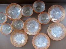 Load image into Gallery viewer, 1950s Set of Six Vasart Scottish Glass Bowls and Plates
