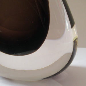 1960s Geoffrey Baxter Cinnamon Ham Bone Whitefriars Glass Vase
