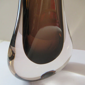 1960s Geoffrey Baxter Cinnamon Ham Bone Whitefriars Glass Vase