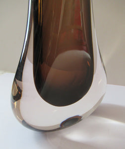 1960s Geoffrey Baxter Cinnamon Ham Bone Whitefriars Glass Vase