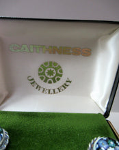 Load image into Gallery viewer, 1970s Scottish Silver Millefiori Caithness Glass Millefiori Paperweight Cufflinks Original Box 
