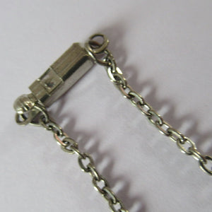 Stylish Vintage 1980s Hallmarked Silver Scottish Pendant with Amethyst Inclusion