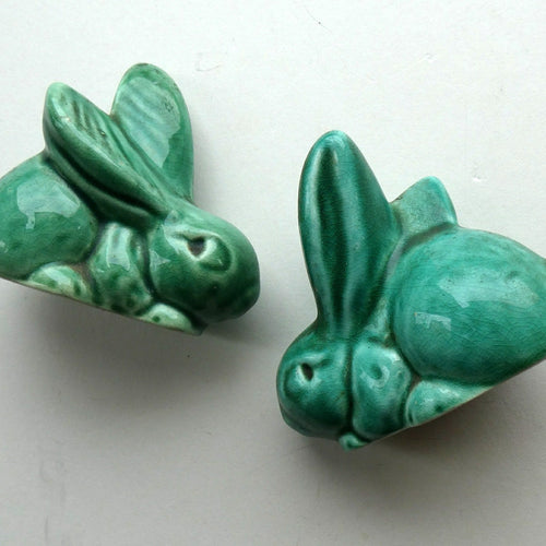 1930s Pair of Cee Dee Sylvac Kneeling Rabbits
