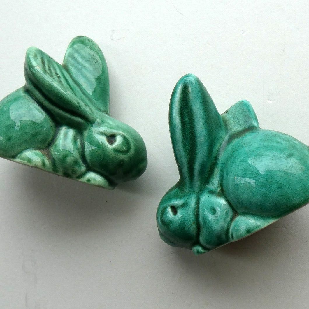 1930s Pair of Cee Dee Sylvac Kneeling Rabbits