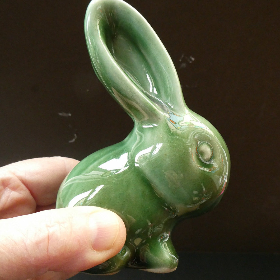 1930s Denby Green Cottonwool Tail Rabbit