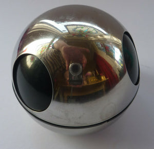 1960s Swedish Stainless Steel Ball Ashtray. Space Age Design