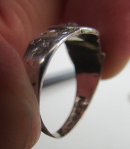 Hallmarked Scottish Silver Small Size N Buckle Ring