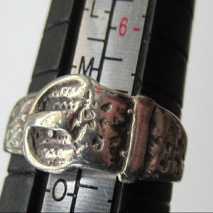 Hallmarked Scottish Silver Small Size N Buckle Ring