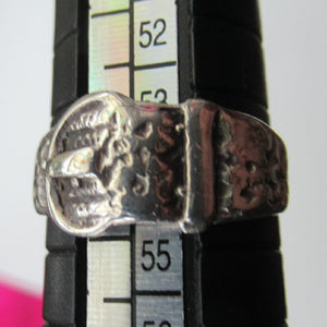 Hallmarked Scottish Silver Small Size N Buckle Ring