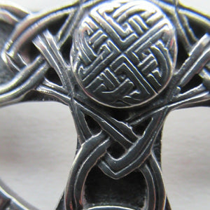 1970s Scottish Silver Celtic  Knotwork Brooch by John Hart