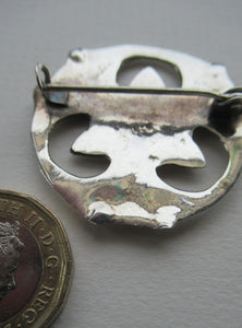 Vintage Sterling Silver 925 Scottish Celtic Brooch
