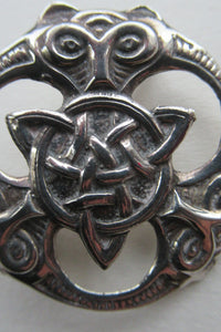 Vintage Sterling Silver 925 Scottish Celtic Brooch
