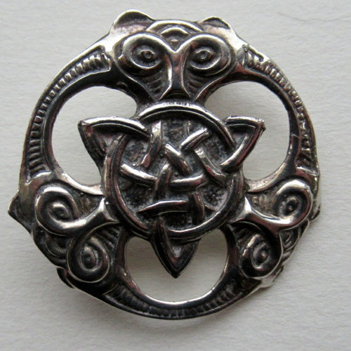 Vintage Sterling Silver 925 Scottish Celtic Brooch