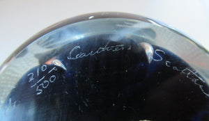 1972 Caithness Paperweight with Engraved Fish. Colin Terris Limited Edition