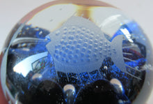 Load image into Gallery viewer, 1972 Caithness Paperweight with Engraved Fish. Colin Terris Limited Edition
