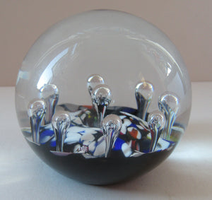 1976 Ysart Design Paperweight. Single Harelquin Caithness Glass
