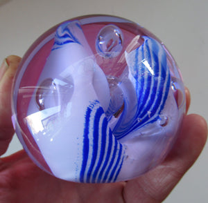 Vintage 1980s Caithness Paperweight entitled Snow Trail Margot Thomson