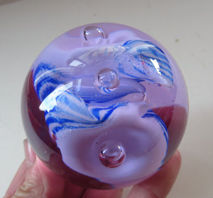 Vintage 1980s Caithness Paperweight entitled Snow Trail Margot Thomson