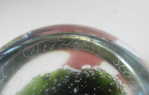 Scottish Caithness Glass Paperweight: NORTH SEA by Colin Terris 1976. SPECIAL ISSUE