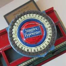 Load image into Gallery viewer, 1920s Simplex Tinplate Toy Typewriter No. 100 Original Box
