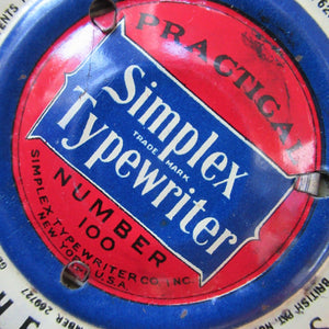 1920s Simplex Tinplate Toy Typewriter No. 100 Original Box