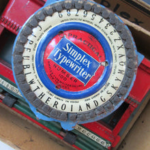 Load image into Gallery viewer, 1920s Simplex Tinplate Toy Typewriter No. 100 Original Box
