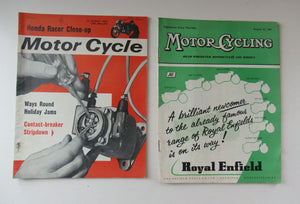1950s 1960s Vintage Motor Cycling Motor Cycle Magazine Job Lot