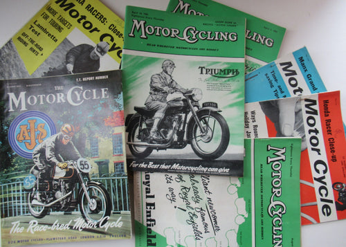 1950s 1960s Vintage Motor Cycling Motor Cycle Magazine Job Lot