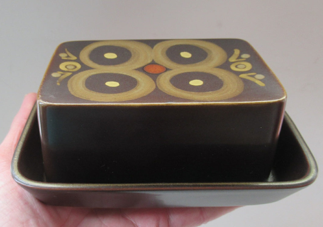 Vintage 1960s Denby Arabesque Butter Dish