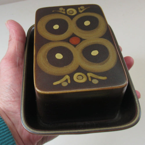 Vintage 1960s Denby Arabesque Butter Dish