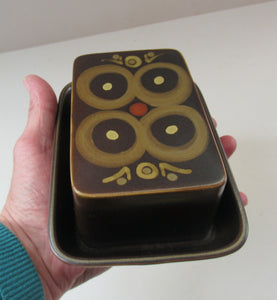 Vintage 1960s Denby Arabesque Butter Dish