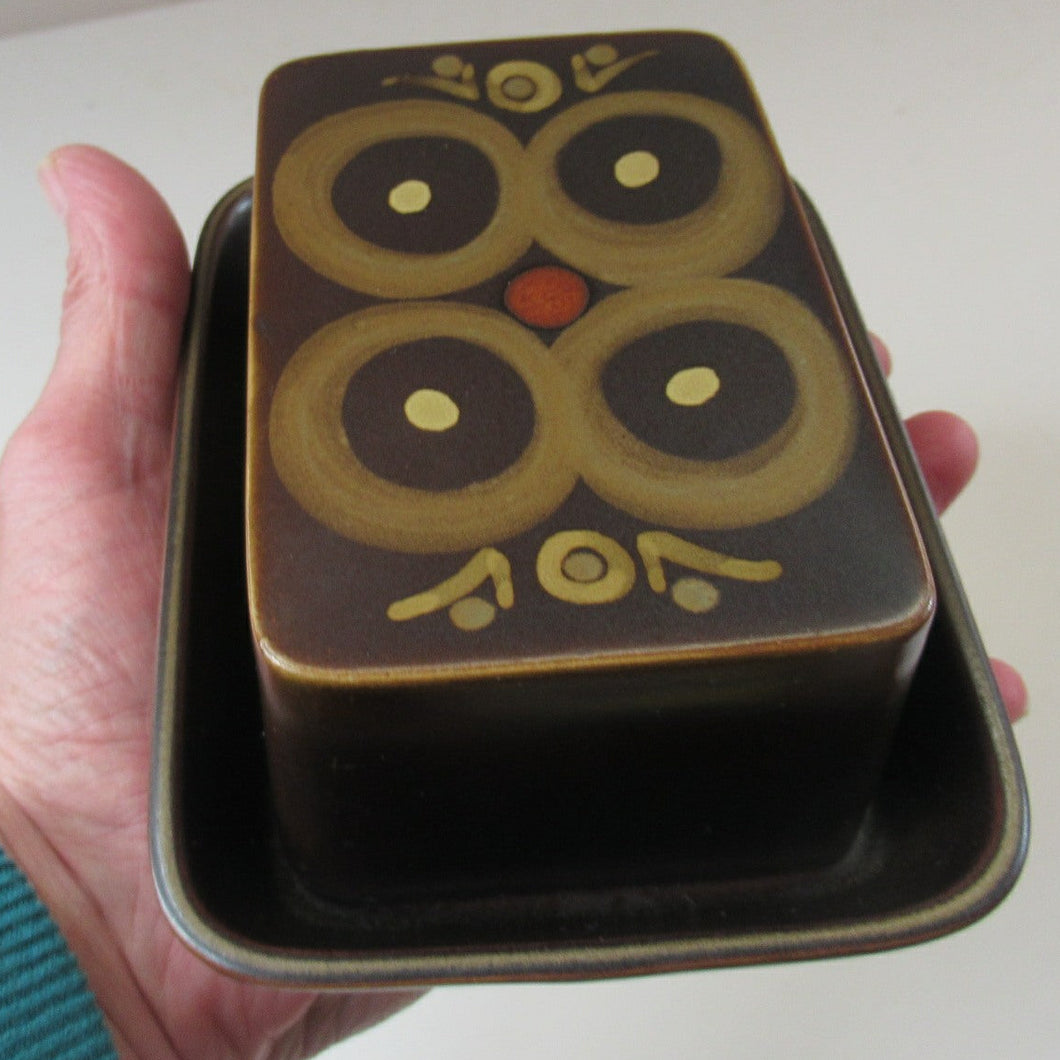 Vintage 1960s Denby Arabesque Butter Dish