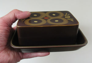 Vintage 1960s Denby Arabesque Butter Dish