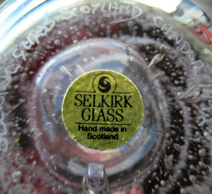 1991 Magnum Vintage Scottish Selkirk Glass Paperweight Signed Condor