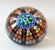 Load image into Gallery viewer, Vintage 1970s Early Perthshire Paperweight. Vibrant Colours Millefiori Canes
