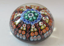 Load image into Gallery viewer, Vintage 1970s Early Perthshire Paperweight. Vibrant Colours Millefiori Canes
