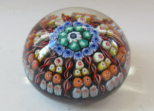 Vintage 1970s Early Perthshire Paperweight. Vibrant Colours Millefiori Canes