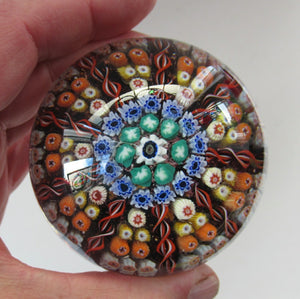 Vintage 1970s Early Perthshire Paperweight. Vibrant Colours Millefiori Canes