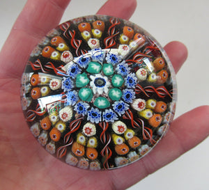 Vintage 1970s Early Perthshire Paperweight. Vibrant Colours Millefiori Canes