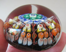 Load image into Gallery viewer, Vintage 1970s Early Perthshire Paperweight. Vibrant Colours Millefiori Canes
