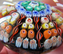 Load image into Gallery viewer, Vintage 1970s Early Perthshire Paperweight. Vibrant Colours Millefiori Canes
