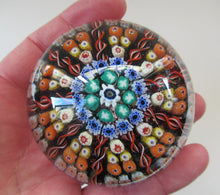 Load image into Gallery viewer, Vintage 1970s Early Perthshire Paperweight. Vibrant Colours Millefiori Canes
