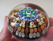 Load image into Gallery viewer, Vintage 1970s Early Perthshire Paperweight. Vibrant Colours Millefiori Canes
