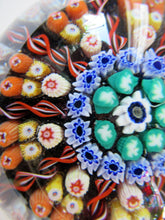 Load image into Gallery viewer, Vintage 1970s Early Perthshire Paperweight. Vibrant Colours Millefiori Canes
