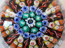 Load image into Gallery viewer, Vintage 1970s Early Perthshire Paperweight. Vibrant Colours Millefiori Canes
