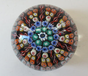 Vintage 1970s Early Perthshire Paperweight. Vibrant Colours Millefiori Canes