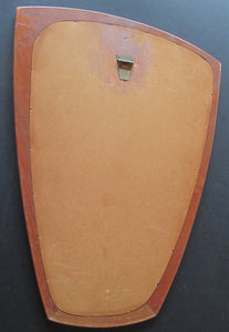 Vintage Danish Teak Mirror 1960s Mid Century Amorphic Shape
